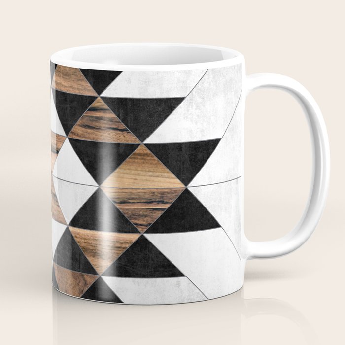Urban Tribal Pattern No.9 - Aztec - Concrete And Wood Coffee Mug