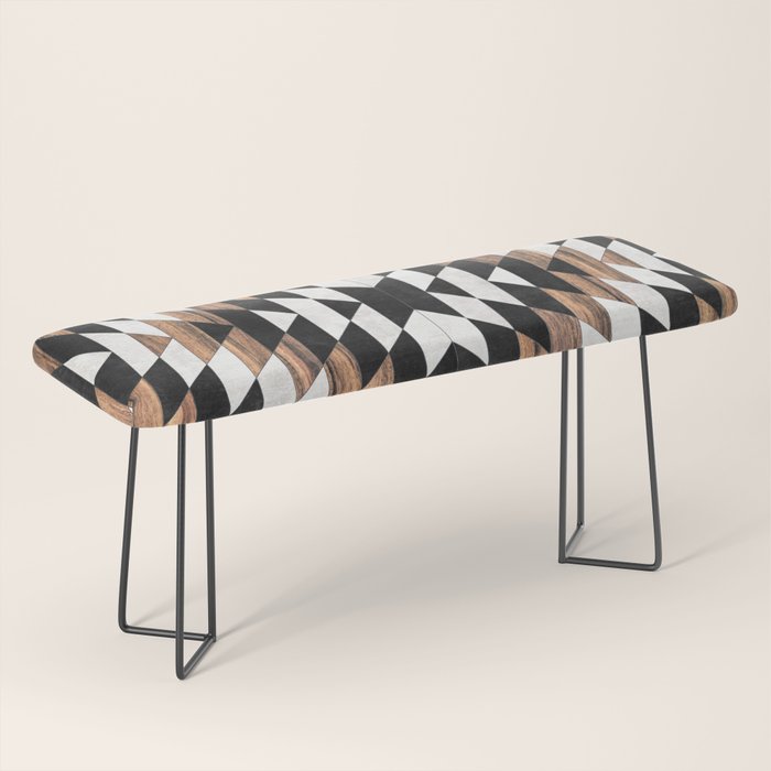 Urban Tribal Pattern No.13 - Aztec - Concrete And Wood Bench