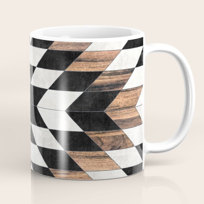 Urban Tribal Pattern No.13 - Aztec - Concrete And Wood Coffee Mug
