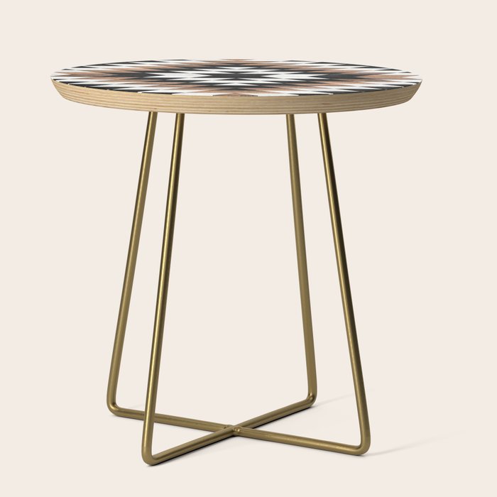 Urban Tribal Pattern No.13 - Aztec - Concrete And Wood Side Table