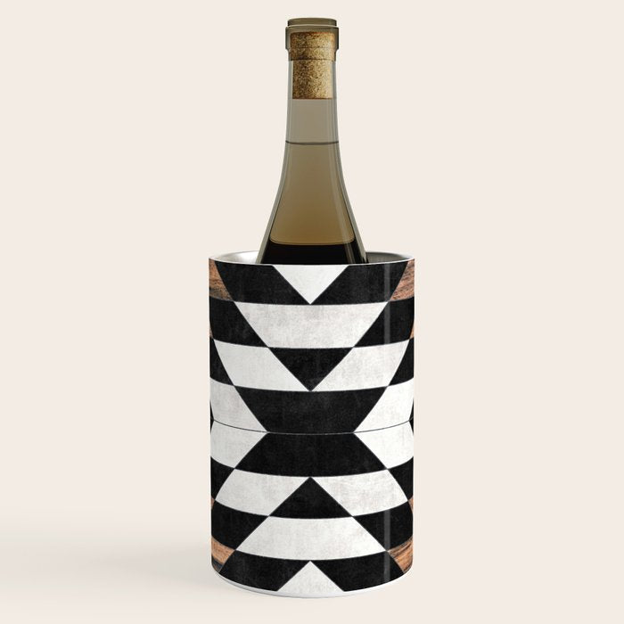 Urban Tribal Pattern No.13 - Aztec - Concrete And Wood Wine Chiller