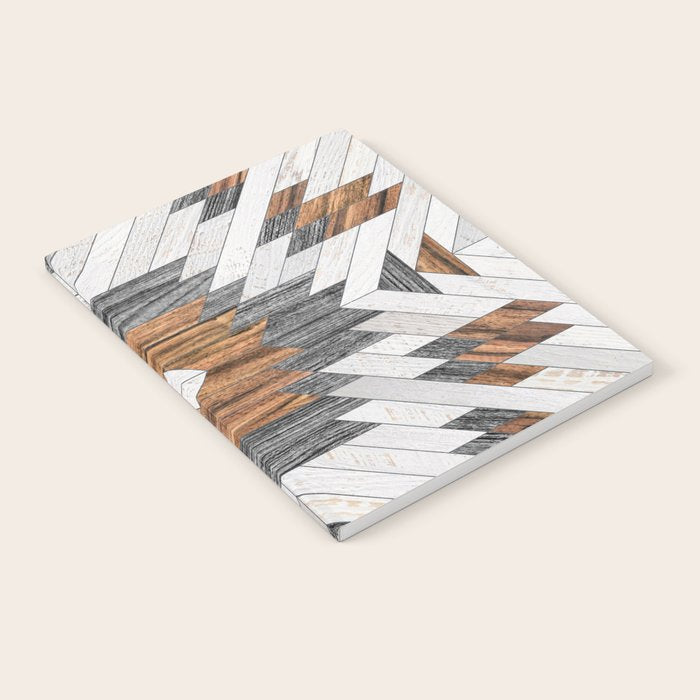 Urban Tribal Pattern No.8 - Aztec - Wood Notebook