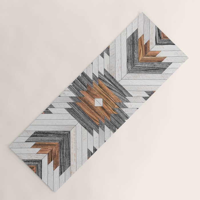 Urban Tribal Pattern No.8 - Aztec - Wood Yoga Mat
