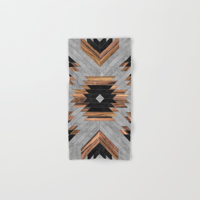 Urban Tribal Pattern No.6 - Aztec - Concrete And Wood Bath Towel