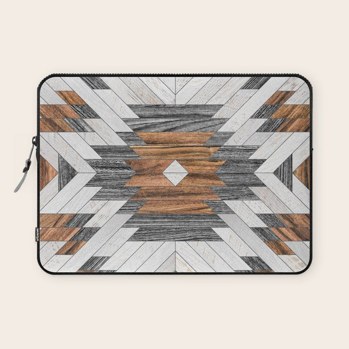 Urban Tribal Pattern No.8 - Aztec - Wood Laptop Sleeve