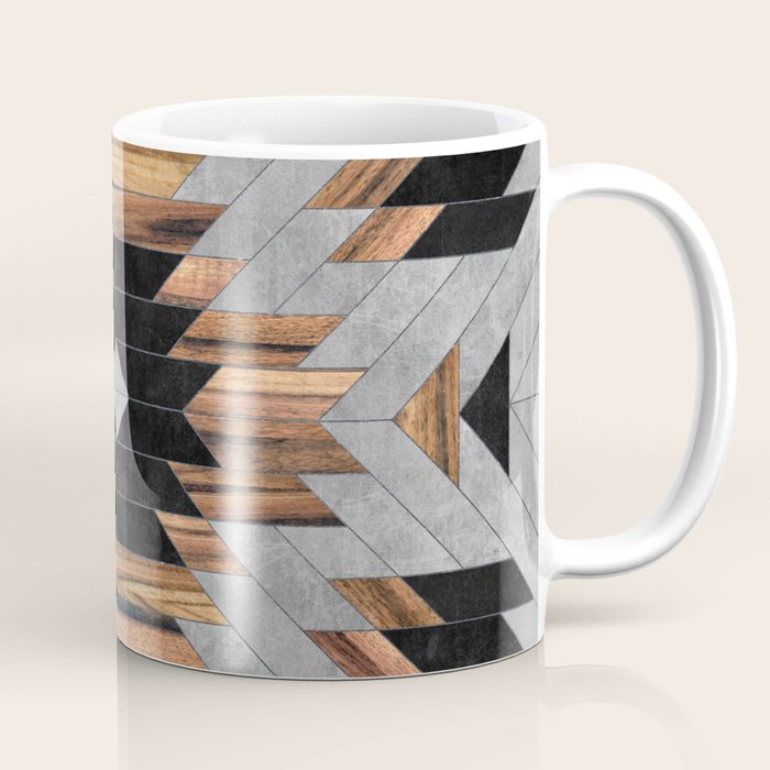 Urban Tribal Pattern No.6 - Aztec - Concrete And Wood Coffee Mug
