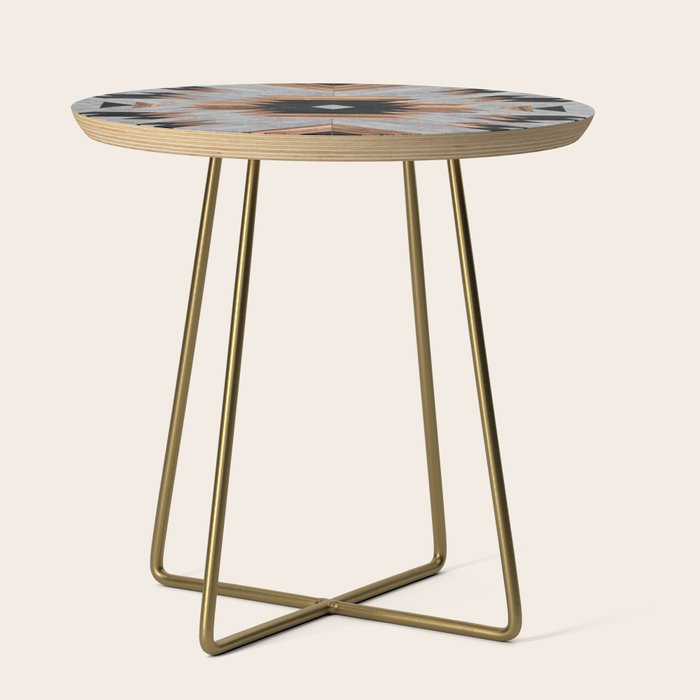 Urban Tribal Pattern No.6 - Aztec - Concrete And Wood Side Table