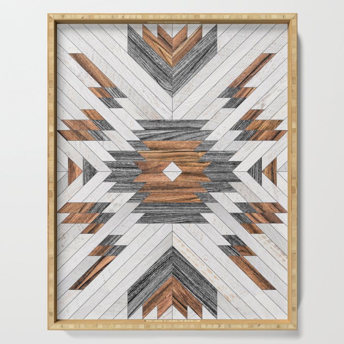 Urban Tribal Pattern No.8 - Aztec - Wood Serving Tray