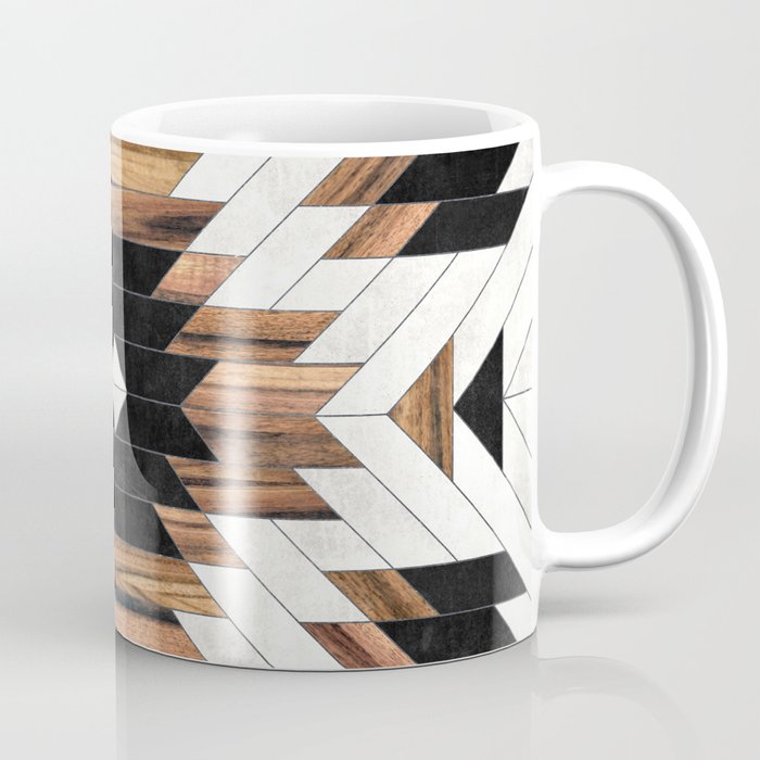 Urban Tribal Pattern No.5 - Aztec - Concrete And Wood Coffee Mug