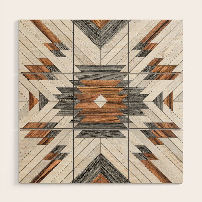 Urban Tribal Pattern No.8 - Aztec - Wood Wood Wall Art