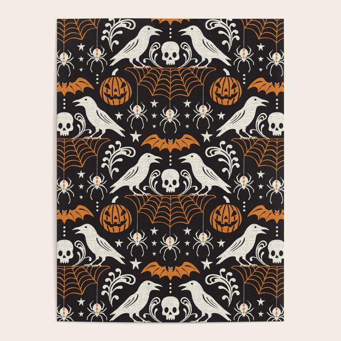 All Hallows' Eve - Black Orange Halloween Poster