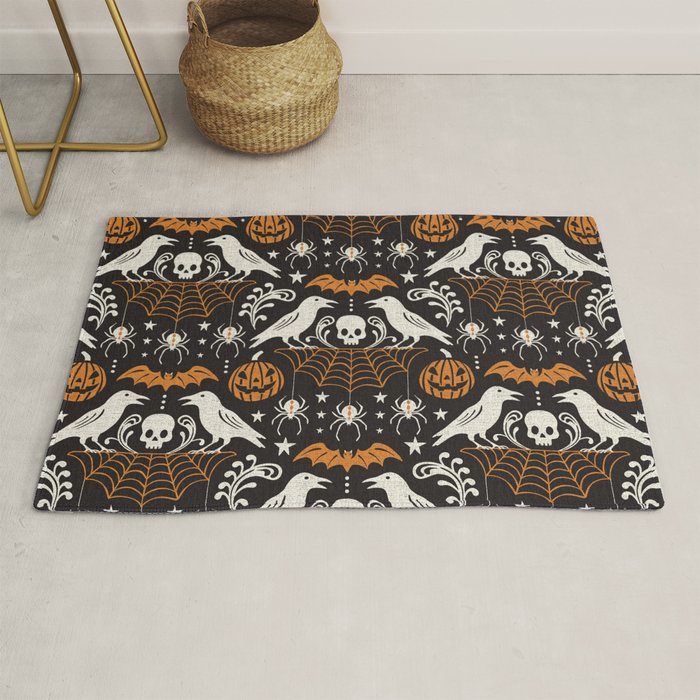 All Hallows' Eve - Black Orange Halloween Rug