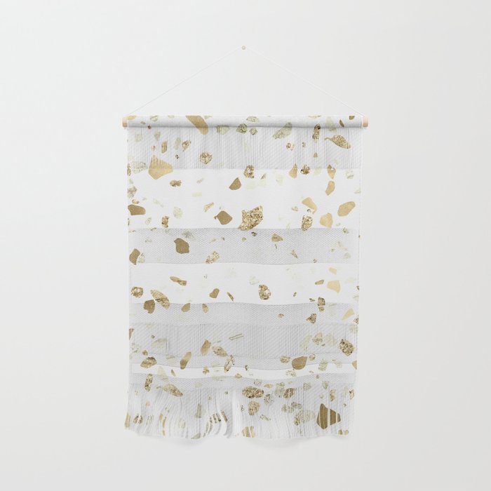 Metallic Gold Terrazzo Sparkle Wall Hanging