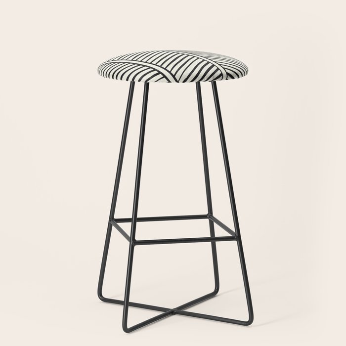 Organic Chevron - Inkwell On Cream Stool