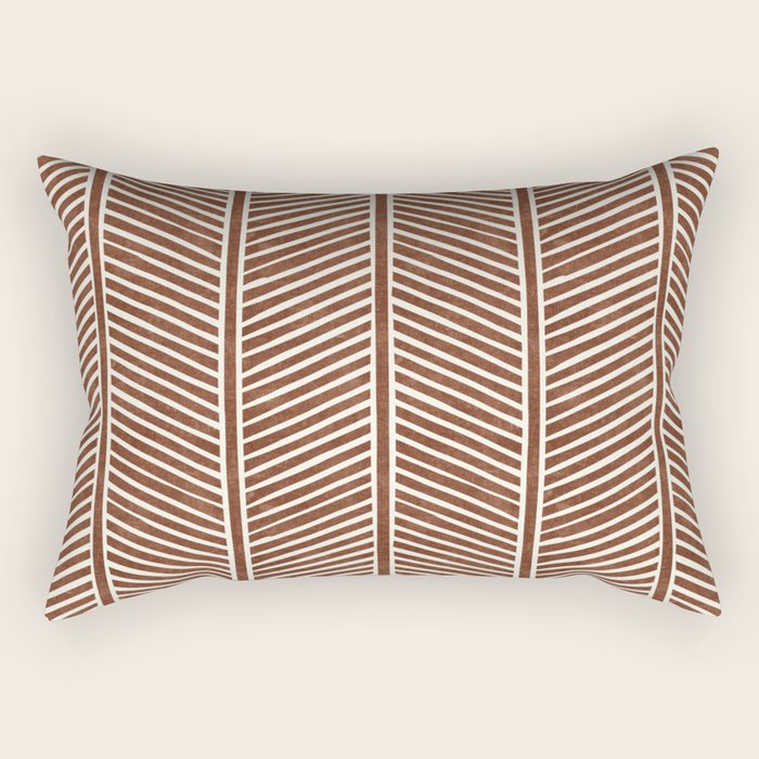 Organic Chevron On Brandywine Rectangular Pillow