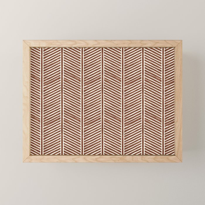 Organic Chevron On Brandywine Mini Art Print