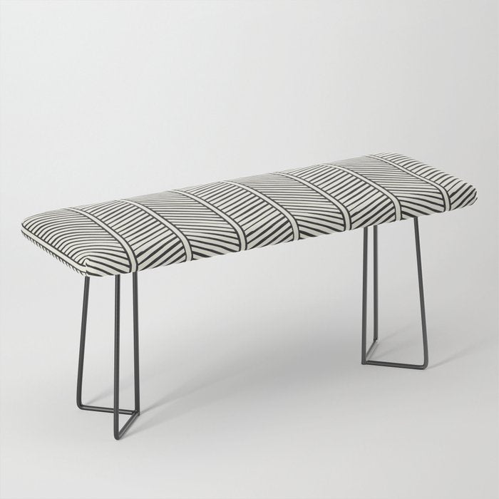 Organic Chevron - Inkwell On Cream Bench