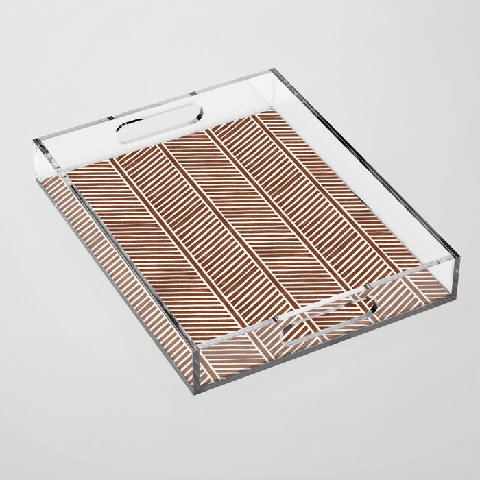 Organic Chevron On Brandywine Acrylic Tray