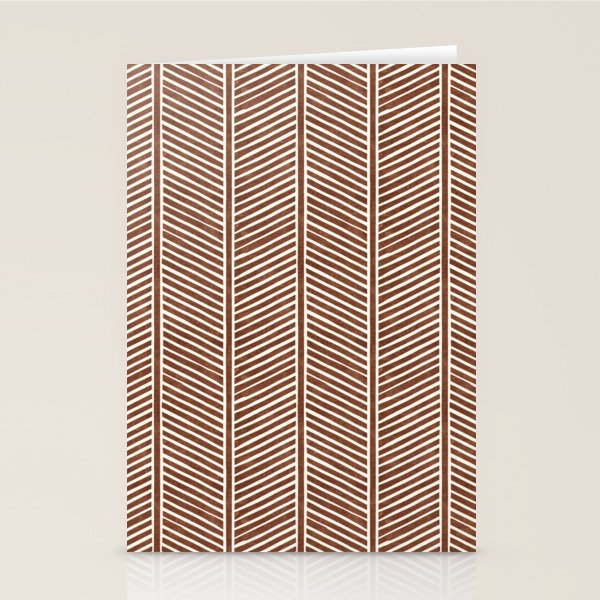 Organic Chevron On Brandywine Stationery Card