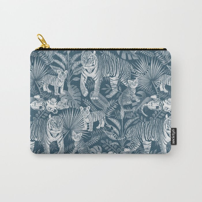 Family Of Tigers (Monochrome)  Carry All Pouch