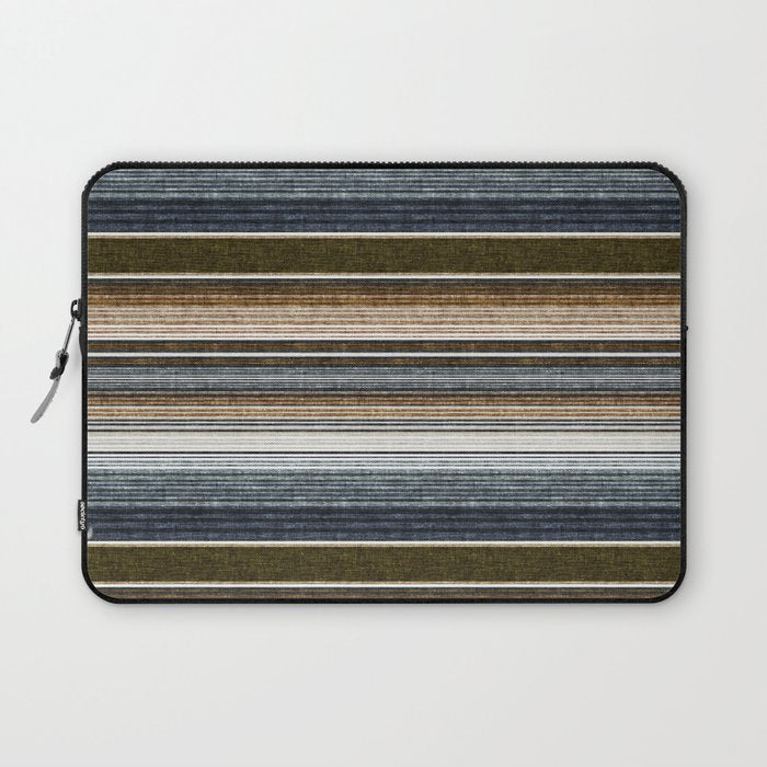 Serape Southwest Stripe - Cool Natural Tones Laptop Sleeve