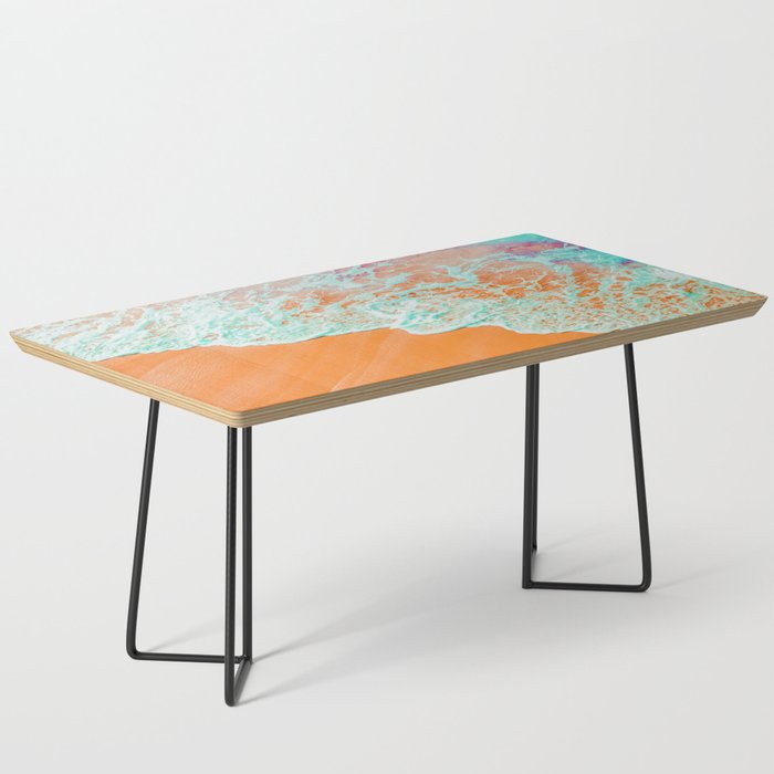 Coral Shore, Ocean Beach Photography, Summer Sea Sand Waves Coffee Table