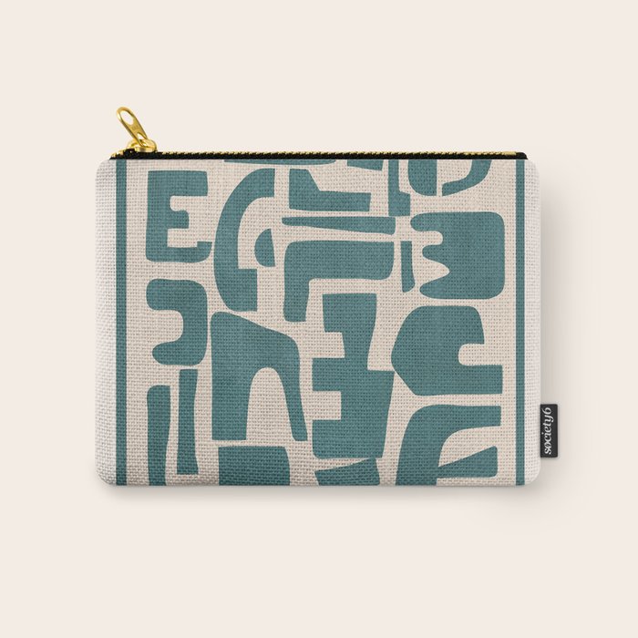 Organic Contemporary Modern Shapes 12 Carry All Pouch