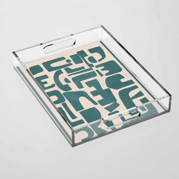 Organic Contemporary Modern Shapes 12 Acrylic Tray
