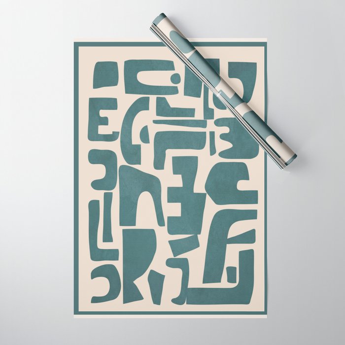Organic Contemporary Modern Shapes 12 Wrapping Paper