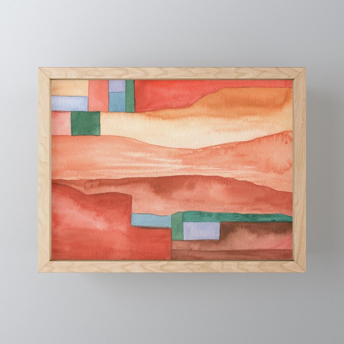 Abstract Desert Landscape Watercolor Mini Art Print