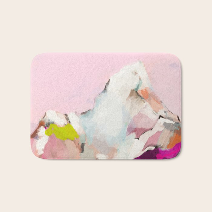 Landscape Mountain Painting Abstract Bath Mat