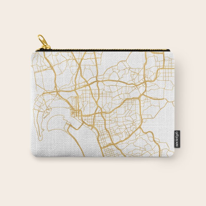 San Diego California City Street Map Art Carry All Pouch
