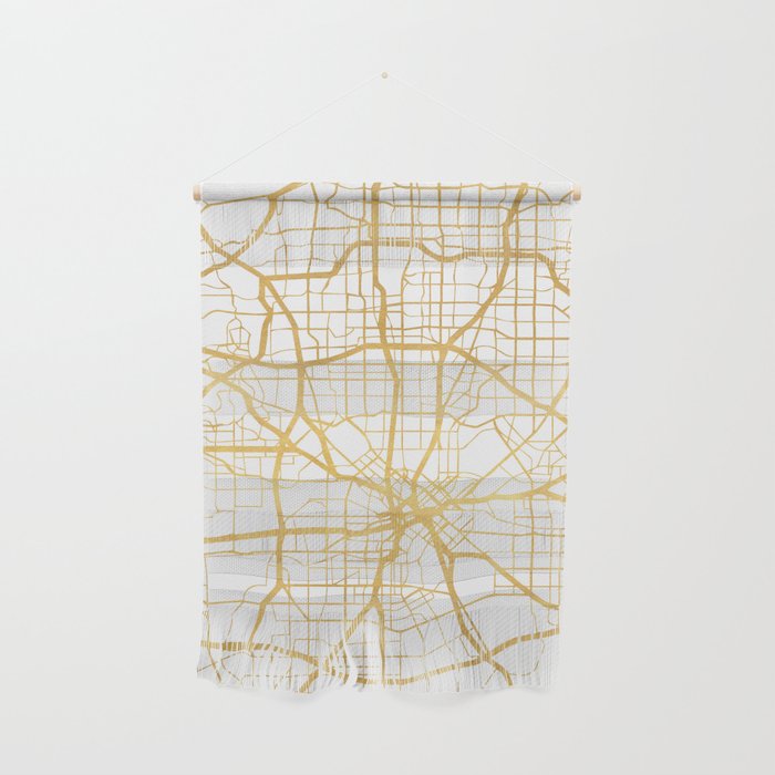 Dallas Texas City Street Map Art Wall Hanging