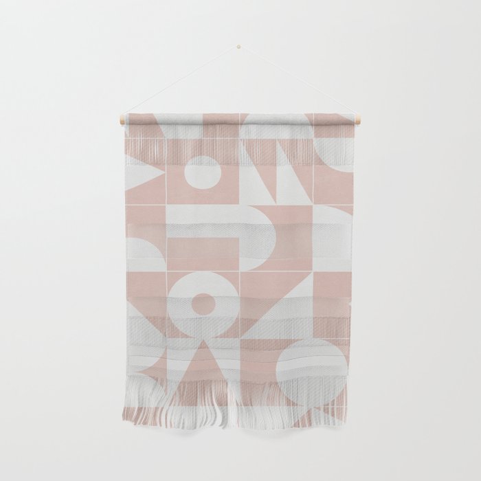 My Favorite Geometric Patterns No.11 - Pale Pink Wall Hanging
