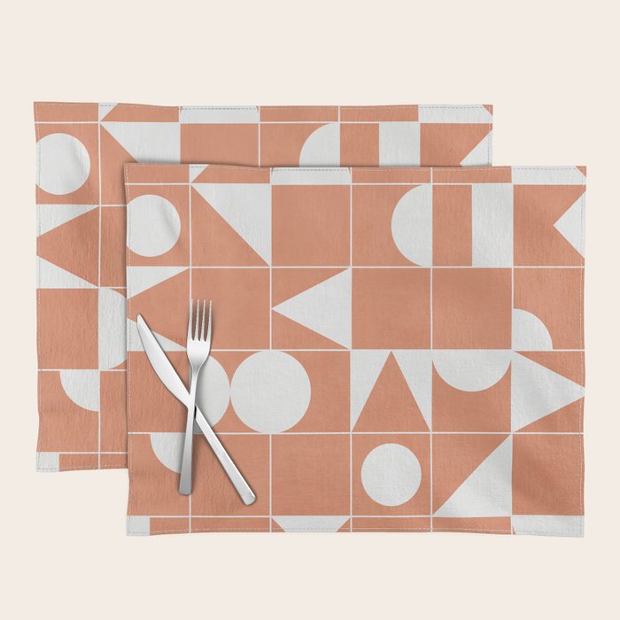 My Favorite Geometric Patterns No.14 - Coral Placemat