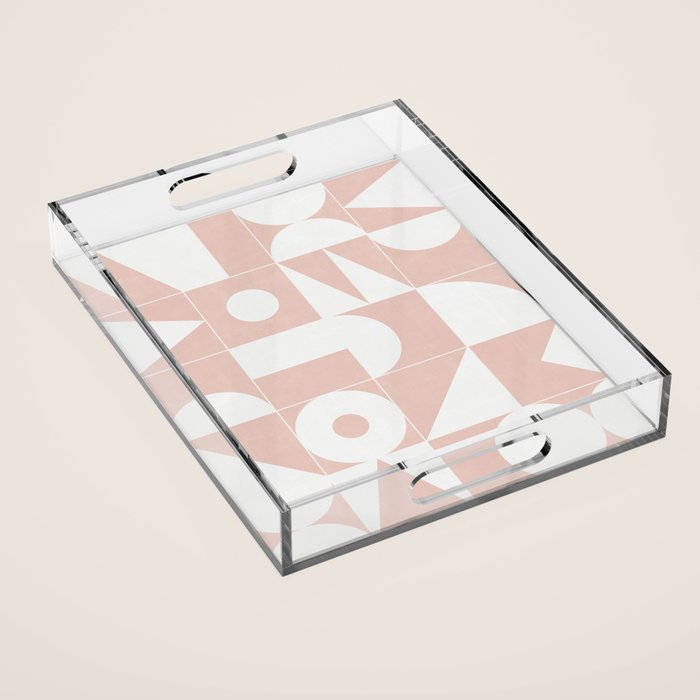 My Favorite Geometric Patterns No.11 - Pale Pink Acrylic Tray