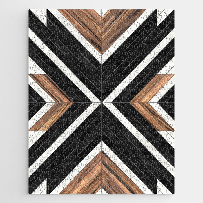 Urban Tribal Pattern No.1 - Concrete And Wood Jigsaw Puzzle