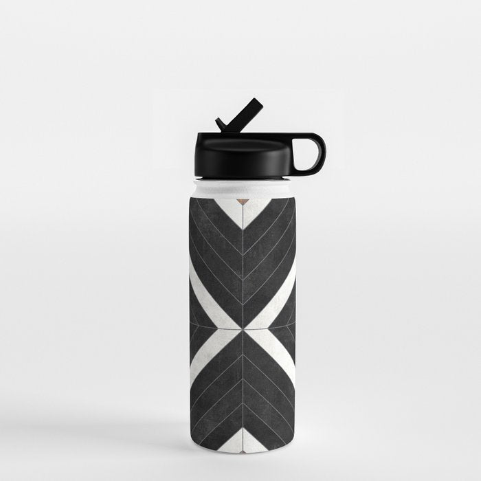 Urban Tribal Pattern No.1 - Concrete And Wood Water Bottle