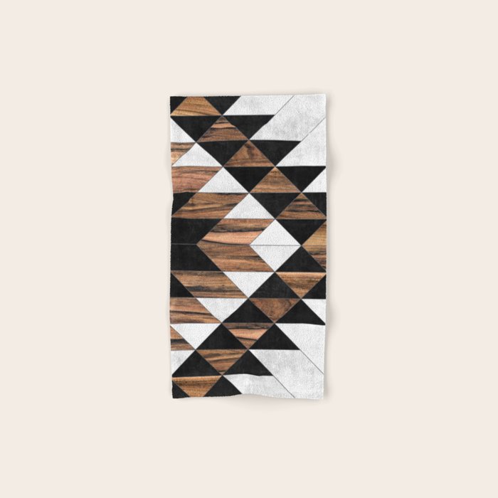 Urban Tribal Pattern No.9 - Aztec - Concrete And Wood Bath Towel