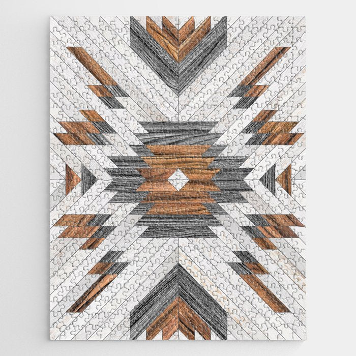 Urban Tribal Pattern No.8 - Aztec - Wood Jigsaw Puzzle