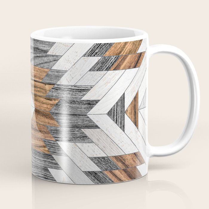 Urban Tribal Pattern No.8 - Aztec - Wood Coffee Mug