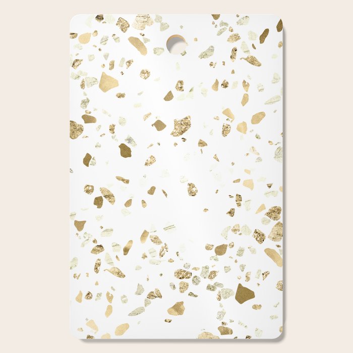 Metallic Gold Terrazzo Sparkle Cutting Board
