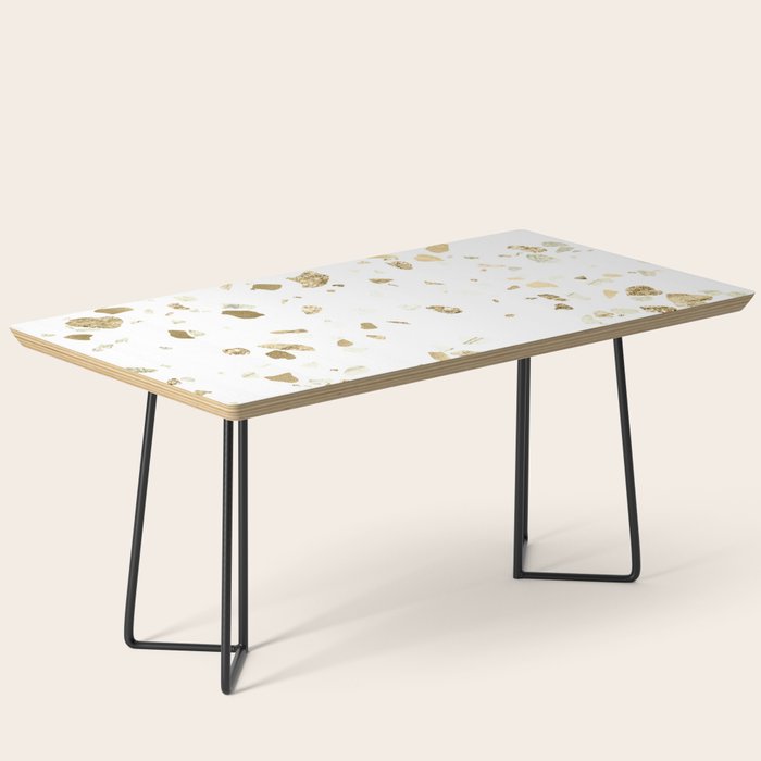 Metallic Gold Terrazzo Sparkle Coffee Table