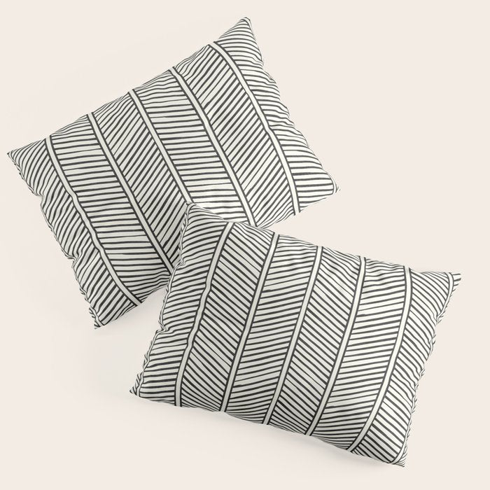 Organic Chevron - Inkwell On Cream Pillow Sham