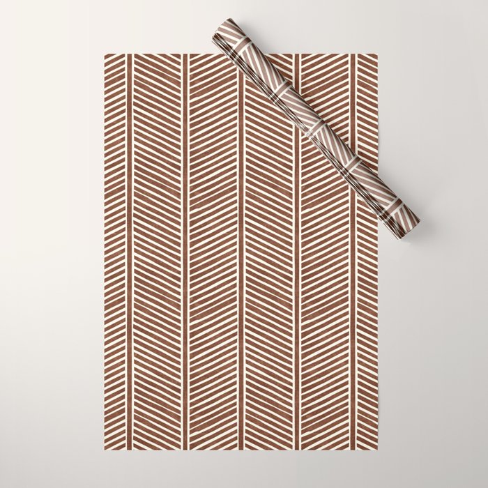 Organic Chevron On Brandywine Wrapping Paper
