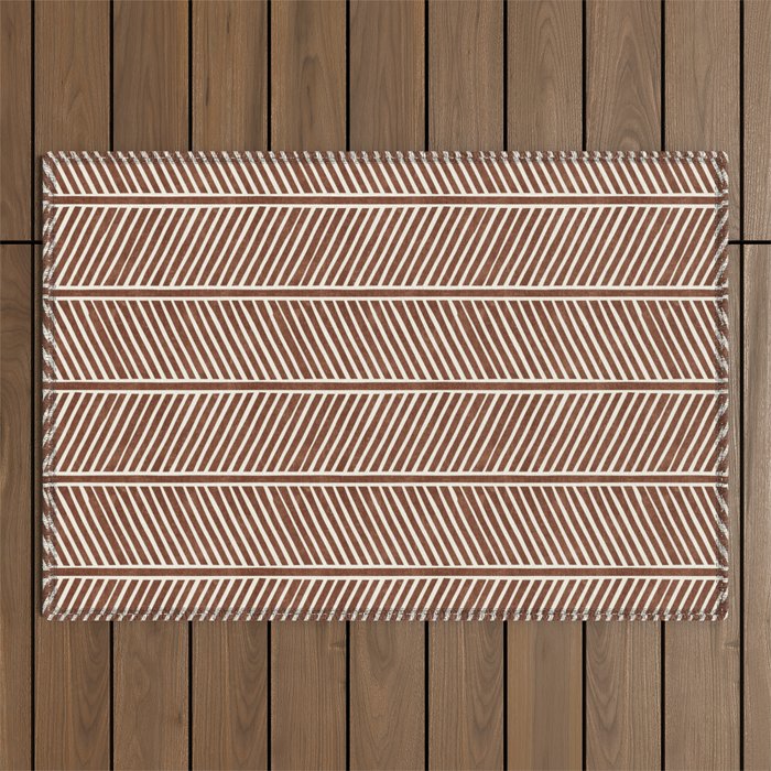 Organic Chevron On Brandywine Outdoor Rug