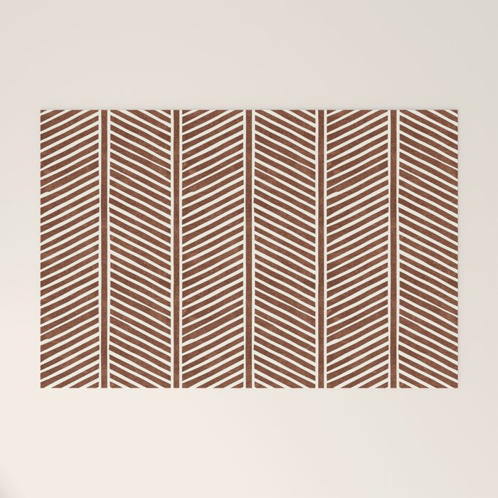 Organic Chevron On Brandywine Welcome Mat