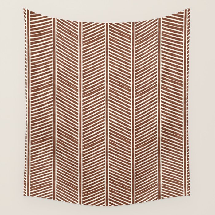 Organic Chevron On Brandywine Wall Tapestry