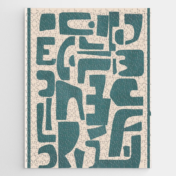 Organic Contemporary Modern Shapes 12 Jigsaw Puzzle