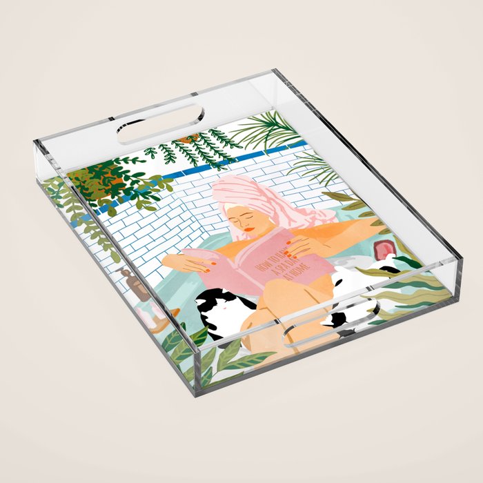 How To Have A Cat Spa Day At Home | Modern Bohemian Home DéCor | Pet Bathroom Urban Jungle  Acrylic Tray